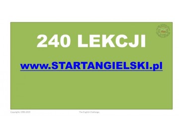 240 lekcji angielskiego na STARTANGIELSKI.PL
