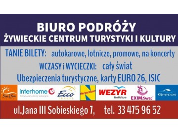 biuro podrozy zywieckie centrum turystyki i kultury 21