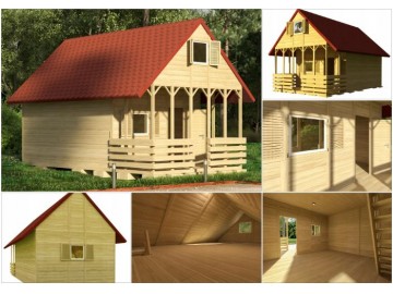 domek drewniany letniskowy caloroczny 20m2 4m5m 1