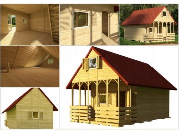 Domek Ogrodowy Letniskowy DOMKI wymiar 3/3m 15mm