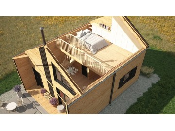 drewniany domek 5×8 m caloroczny – wytrzymala konstrukcja 3