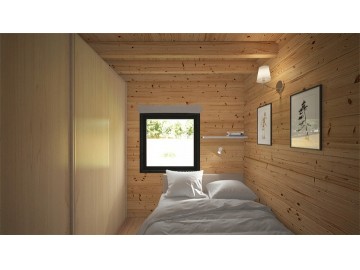 drewniany domek 5×8 m caloroczny – wytrzymala konstrukcja 6