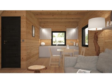 drewniany domek 5×8 m caloroczny – wytrzymala konstrukcja 7