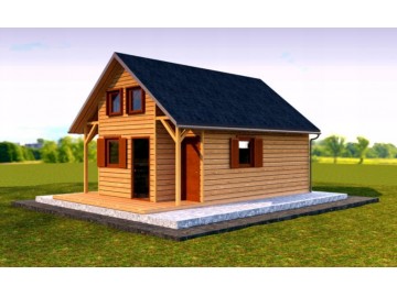 drewniany domek caloroczny 4m x 6m grubosc desek 20mm 2