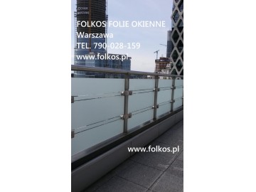 folkos folie na szklane balkony matte forst ext 6