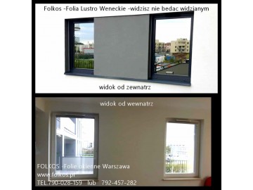 Folia wenecka na okna do mieszkań na parterze -szyba wenecka