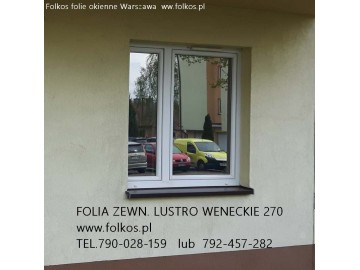 Folia lustro weneckie Warszawa -Foliowanie szyb Folkos
