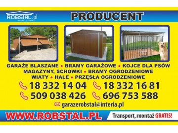 Garaże Blaszane, Kojce dla psa, Tanio Producent