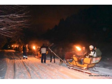 Góralska zabawa sylwestrowa 2017/2018r. z kuligiem w Wiśle