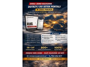 Jedno ogłoszenie. Setki portali. Więcej klientów