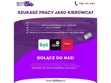 Kierowca kat.B Rekomendowany Partner BOLT/FreeNow - BitBus