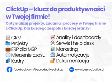Konsultant ClickUp wdrożenie CRM i zarządzanie projektami