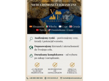 Nieruchomości za granicą - bez prowizji, zakup od dewelopera