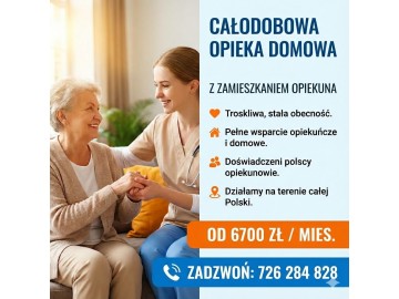 Oferujemy opiekę seniora z zamieszkaniem  / Firma