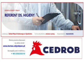 Referent ds. Higieny w Ujazdówku