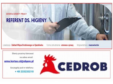Referent ds. Higieny w Ujazdówku