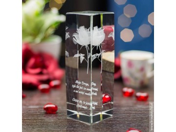 roza 3d kwiat milosci z twoja dedykacja prezent dla niej 2