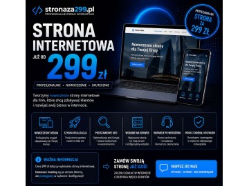 Strona internetowa za 299 zł - bez abonamentu | Wystawiamy fakt