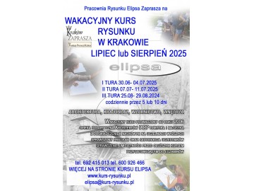 Wakacyjny kurs rysunku Elipsa 2025