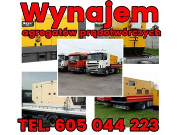 Wynajem, wypożyczalnia agregatów prądotwórczych